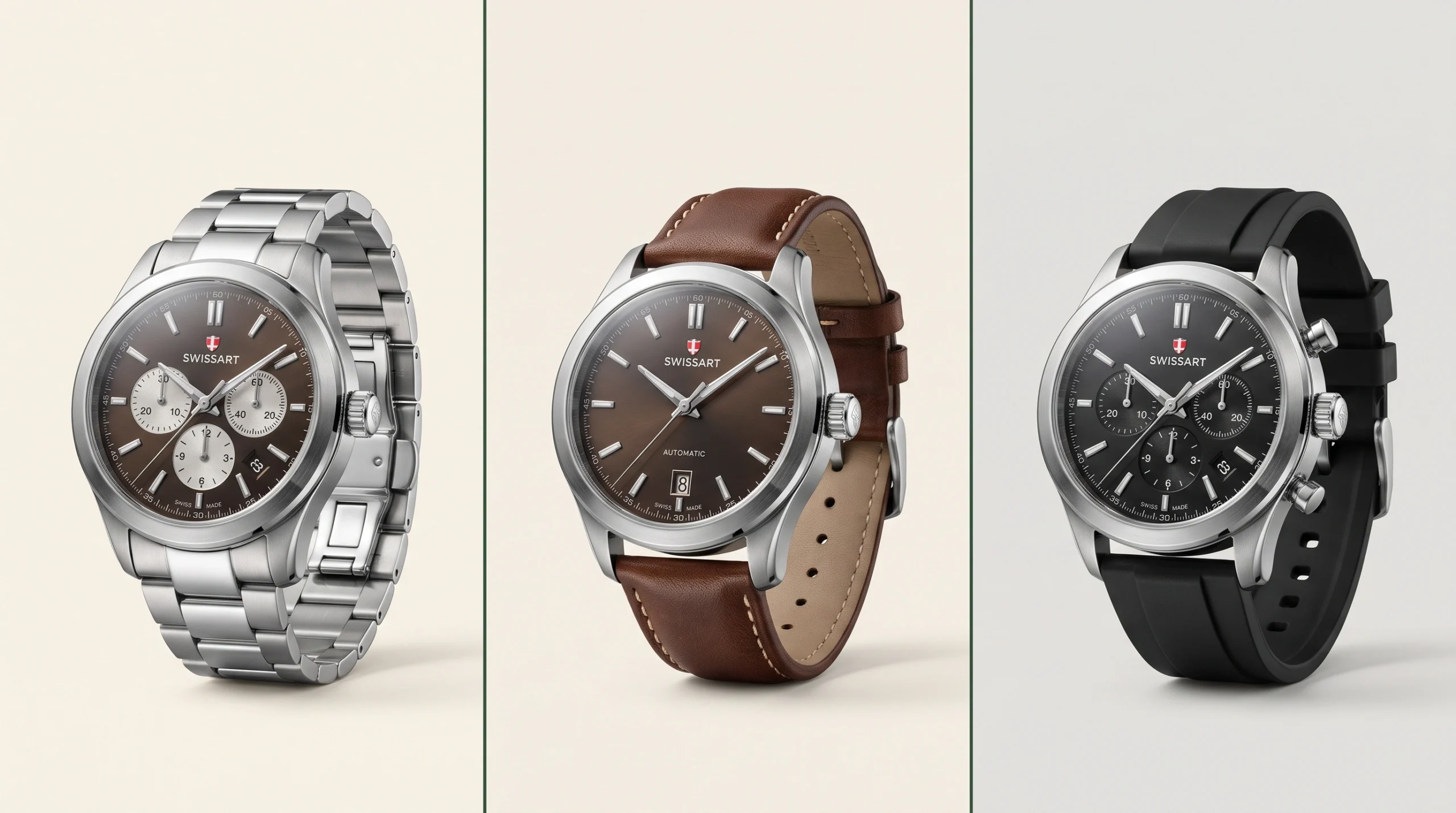 Men's watches comparison infographic 