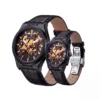 ساعت مچی ست سوئیسآرت مدل 10-620009 با بند مشکی و قاب مشکی و صفحه مشکی